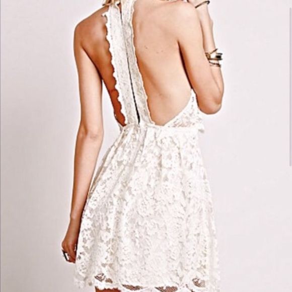 Free People Dresses & Skirts - Free People Women’s Mini Lace Halter Dress Size 4